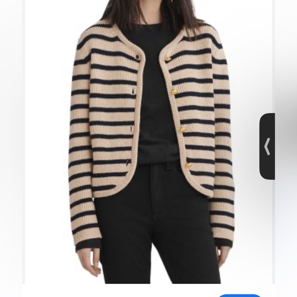 rag & bone
Nancy Striped Merino Wool-Blend Cardigan